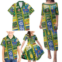 Solomon Islands Christmas Family Matching Puletasi and Hawaiian Shirt Festive Beach Vibes - Polynesian Pride