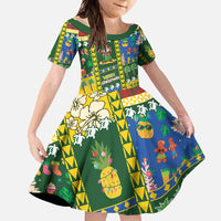 Solomon Islands Christmas Family Matching Short Sleeve Bodycon Dress and Hawaiian Shirt Festive Beach Vibes - Polynesian Pride