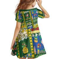 Solomon Islands Christmas Family Matching Tank Maxi Dress and Hawaiian Shirt Festive Beach Vibes LT05 - Polynesian Pride