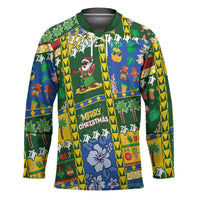 Solomon Islands Christmas Hockey Jersey Festive Beach Vibes - Polynesian Pride
