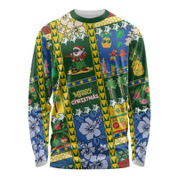 Solomon Islands Christmas Long Sleeve Shirt Festive Beach Vibes - Polynesian Pride