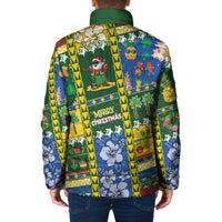 Solomon Islands Christmas Padded Jacket Festive Beach Vibes - Polynesian Pride