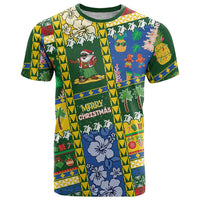 Solomon Islands Christmas T Shirt Festive Beach Vibes LT05 Green - Polynesian Pride