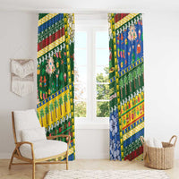 Solomon Islands Christmas Window Curtain Festive Beach Vibes - Polynesian Pride