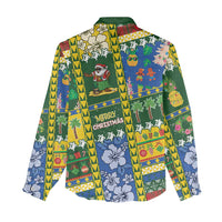 Solomon Islands Christmas Women Casual Shirt Festive Beach Vibes - Polynesian Pride