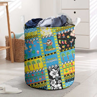 Tuvalu Christmas Laundry Basket Festive Beach Vibes - Polynesian Pride