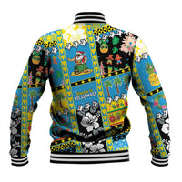 Tuvalu Christmas Baseball Jacket Festive Beach Vibes - Polynesian Pride