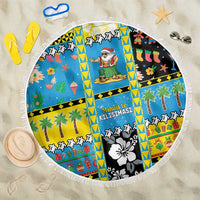 Tuvalu Christmas Beach Blanket Festive Beach Vibes - Polynesian Pride