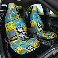 Tuvalu Christmas Car Seat Cover Festive Beach Vibes - Polynesian Pride