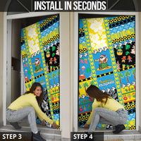 Tuvalu Christmas Door Cover Festive Beach Vibes - Polynesian Pride