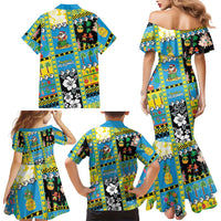 Tuvalu Christmas Family Matching Mermaid Dress and Hawaiian Shirt Festive Beach Vibes - Polynesian Pride