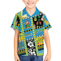 Tuvalu Christmas Family Matching Mermaid Dress and Hawaiian Shirt Festive Beach Vibes - Polynesian Pride
