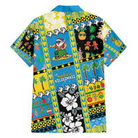 Tuvalu Christmas Family Matching Short Sleeve Bodycon Dress and Hawaiian Shirt Festive Beach Vibes - Polynesian Pride