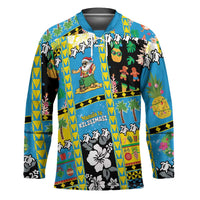 Tuvalu Christmas Hockey Jersey Festive Beach Vibes LT05 Unisex Blue - Polynesian Pride