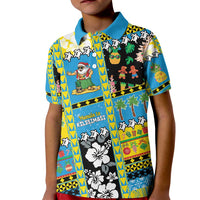 Tuvalu Christmas Kid Polo Shirt Festive Beach Vibes - Polynesian Pride