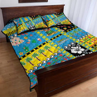 Tuvalu Christmas Quilt Bed Set Festive Beach Vibes - Polynesian Pride