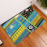 Tuvalu Christmas Rubber Doormat Festive Beach Vibes - Polynesian Pride