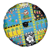 Tuvalu Christmas Spare Tire Cover Festive Beach Vibes - Polynesian Pride