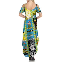 Tuvalu Christmas Summer Maxi Dress Festive Beach Vibes LT05 - Polynesian Pride