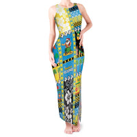 Tuvalu Christmas Tank Maxi Dress Festive Beach Vibes - Polynesian Pride
