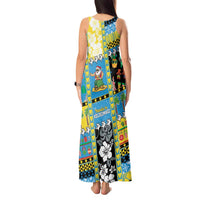 Tuvalu Christmas Tank Maxi Dress Festive Beach Vibes - Polynesian Pride