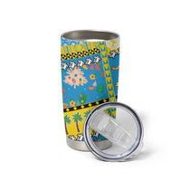 Tuvalu Christmas Tumbler Cup Festive Beach Vibes - Polynesian Pride