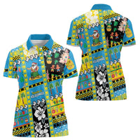 Tuvalu Christmas Women Polo Shirt Festive Beach Vibes LT05 - Polynesian Pride