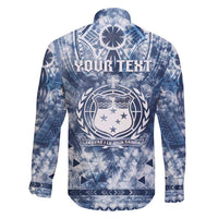 Samoa 685 Family Matching Tank Maxi Dress and Hawaiian Shirt Polynesian Pattern Tie Dye Style