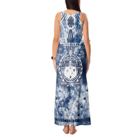 Samoa 685 Tank Maxi Dress Polynesian Pattern Tie Dye Style LT05 - Polynesian Pride