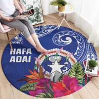 Hafa Adai Northern Mariana Islands Round Carpet Polynesian Tribal Pattern LT05 - Polynesian Pride