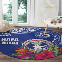Hafa Adai Northern Mariana Islands Round Carpet Polynesian Tribal Pattern LT05 - Polynesian Pride