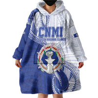 Personalized Northern Mariana Islands Wearable Blanket Hoodie CNMI Seal LT05 - Polynesian Pride