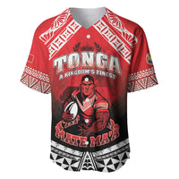 Custom Rugby Tonga MMT Baseball Jersey Mana O Tonga LT05 Red - Polynesian Pride