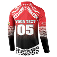 Custom Rugby Tonga MMT Button Sweatshirt Mana O Tonga - Polynesian Pride