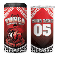 Custom Rugby Tonga MMT 4 in 1 Can Cooler Tumbler Mana O Tonga - Polynesian Pride