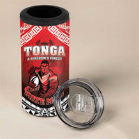Custom Rugby Tonga MMT 4 in 1 Can Cooler Tumbler Mana O Tonga - Polynesian Pride