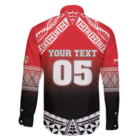 Custom Rugby Tonga MMT Family Matching Off The Shoulder Long Sleeve Dress and Hawaiian Shirt Mana O Tonga - Polynesian Pride