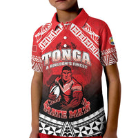 Custom Rugby Tonga MMT Kid Polo Shirt Mana O Tonga - Polynesian Pride