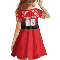 Custom Rugby Tonga MMT Kid Short Sleeve Dress Mana O Tonga - Polynesian Pride