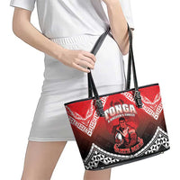 Rugby Tonga MMT Leather Tote Bag Mana O Tonga - Polynesian Pride