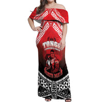 Custom Rugby Tonga MMT Off Shoulder Maxi Dress Mana O Tonga - Polynesian Pride