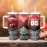 Custom Rugby Tonga MMT Tumbler With Handle Mana O Tonga - Polynesian Pride