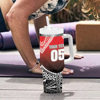 Custom Rugby Tonga MMT Tumbler With Handle Mana O Tonga - Polynesian Pride