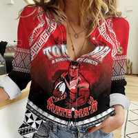 Custom Rugby Tonga MMT Women Casual Shirt Mana O Tonga - Polynesian Pride
