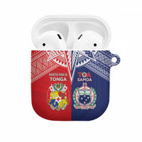 Rugby Samoa And Tonga AirPods Case Toa Samoa With Mate Maa - Polynesian Pride
