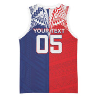 Custom Rugby Samoa And Tonga Basketball Jersey Toa Samoa With Mate Maa - Polynesian Pride