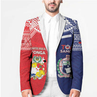 Custom Rugby Samoa And Tonga Blazer Toa Samoa With Mate Maa - Polynesian Pride