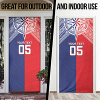 Custom Rugby Samoa And Tonga Door Cover Toa Samoa With Mate Maa - Polynesian Pride