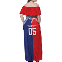 Custom Rugby Samoa And Tonga Family Matching Off Shoulder Maxi Dress and Hawaiian Shirt Toa Samoa With Mate Maa - Polynesian Pride