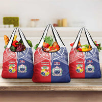 Rugby Samoa And Tonga Grocery Bag Toa Samoa With Mate Maa - Polynesian Pride